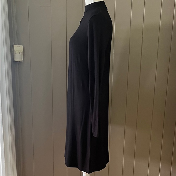NWT - Adrienne Vittadini Classic Black Long Sleeve Dress - Picture 2 of 4